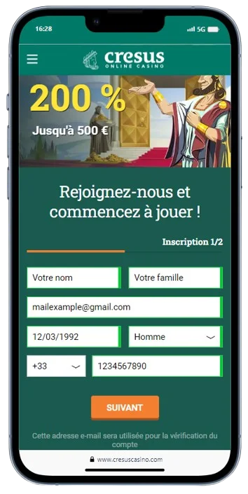 Processus D'inscription Sur Cresus Application