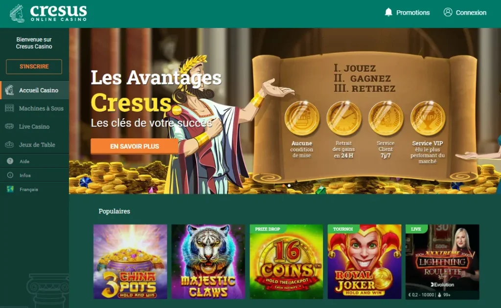 Site Officiel du Casino Cresus